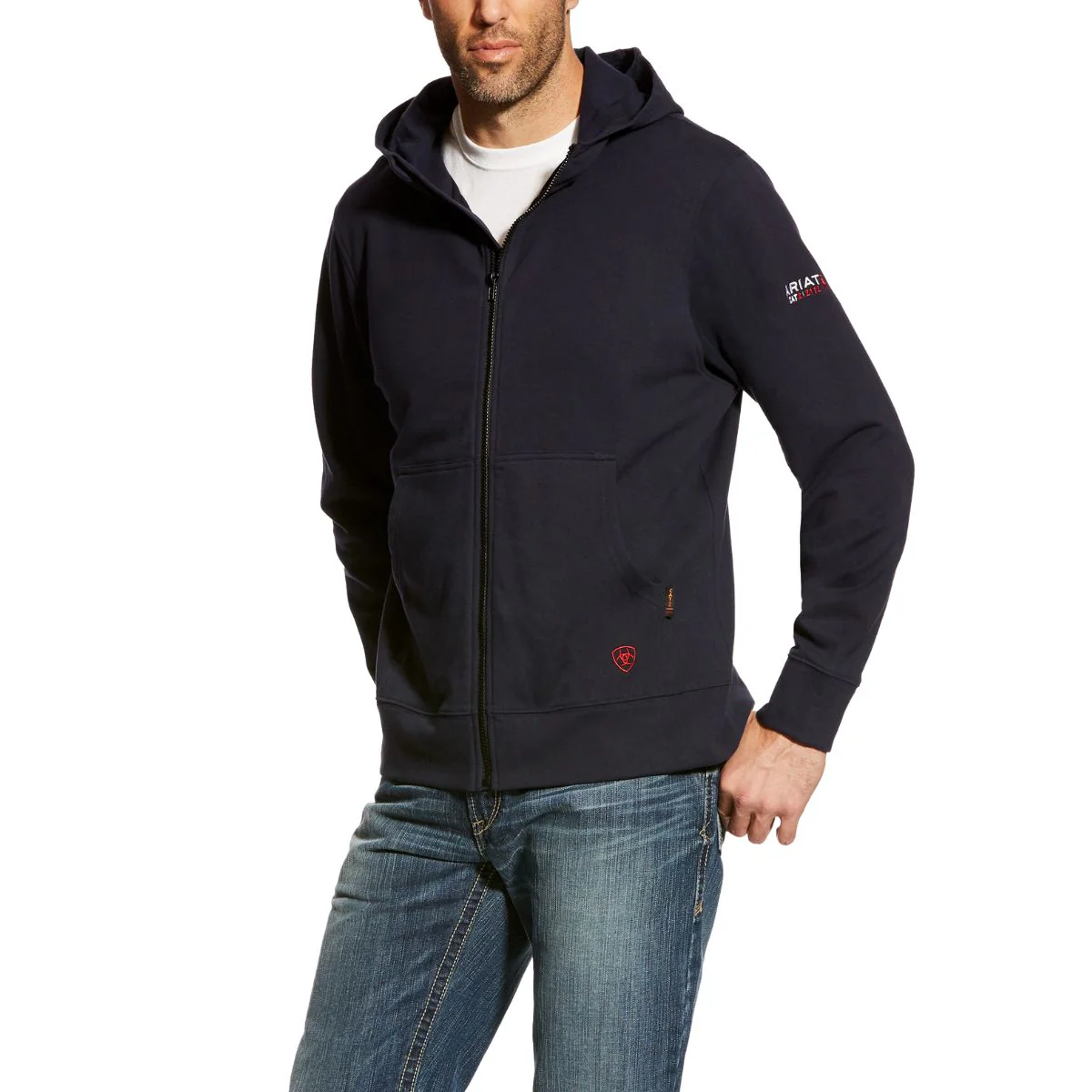 Ariat FR Full Zip Hoodie - Navy - Image 3