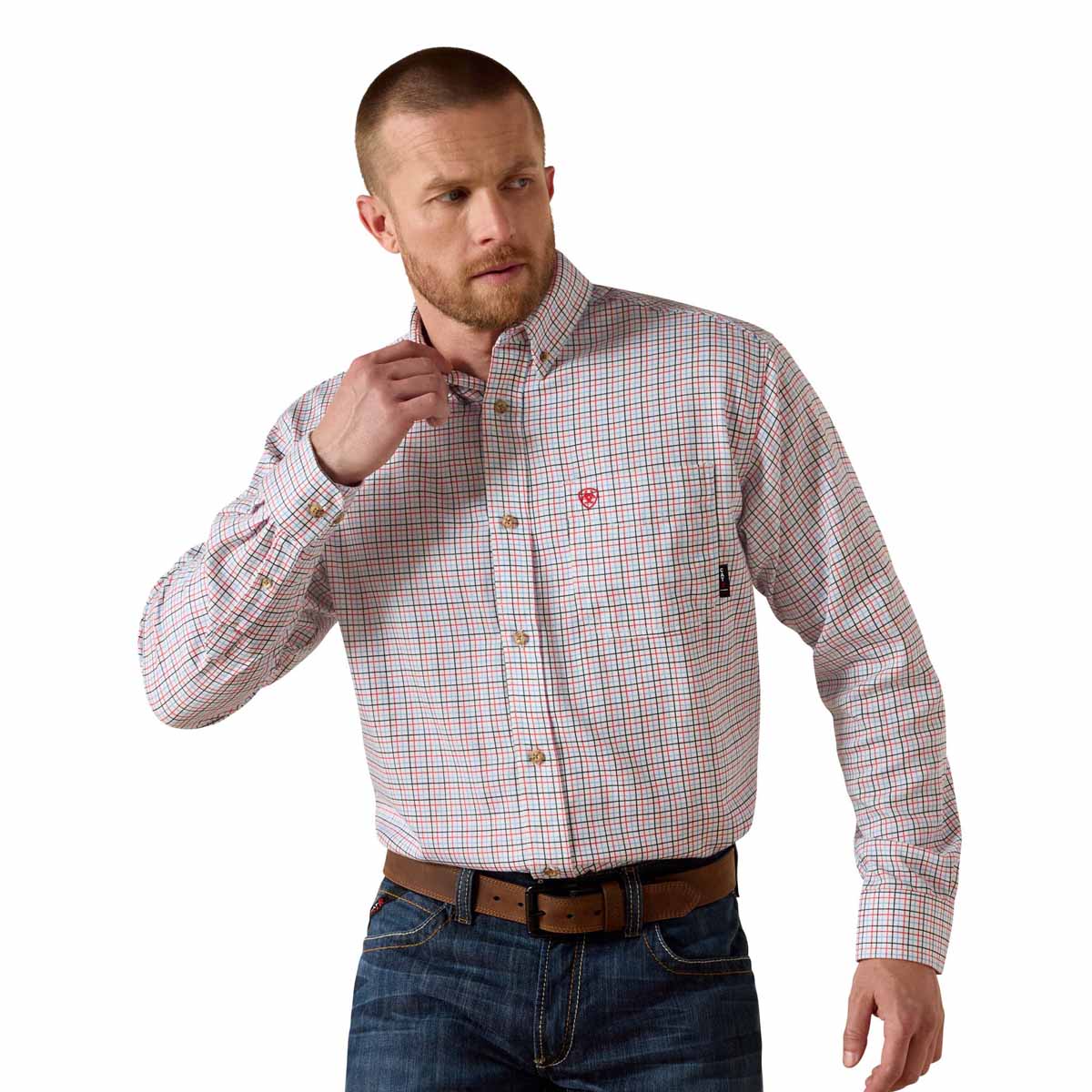 Ariat Men's FR Basic Work Shirt White Multi