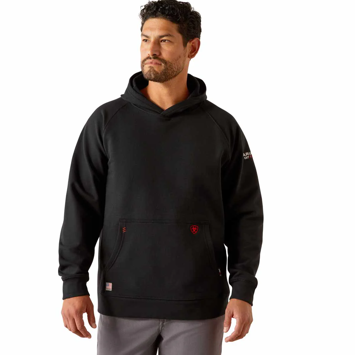 Ariat Men's FR DuraStretch Work Hard Live Free Hoodie - Black
