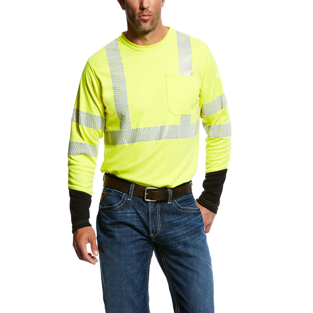 Ariat Men's FR Hi-Vis Long Sleeve Crew T-Shirt - Image 2