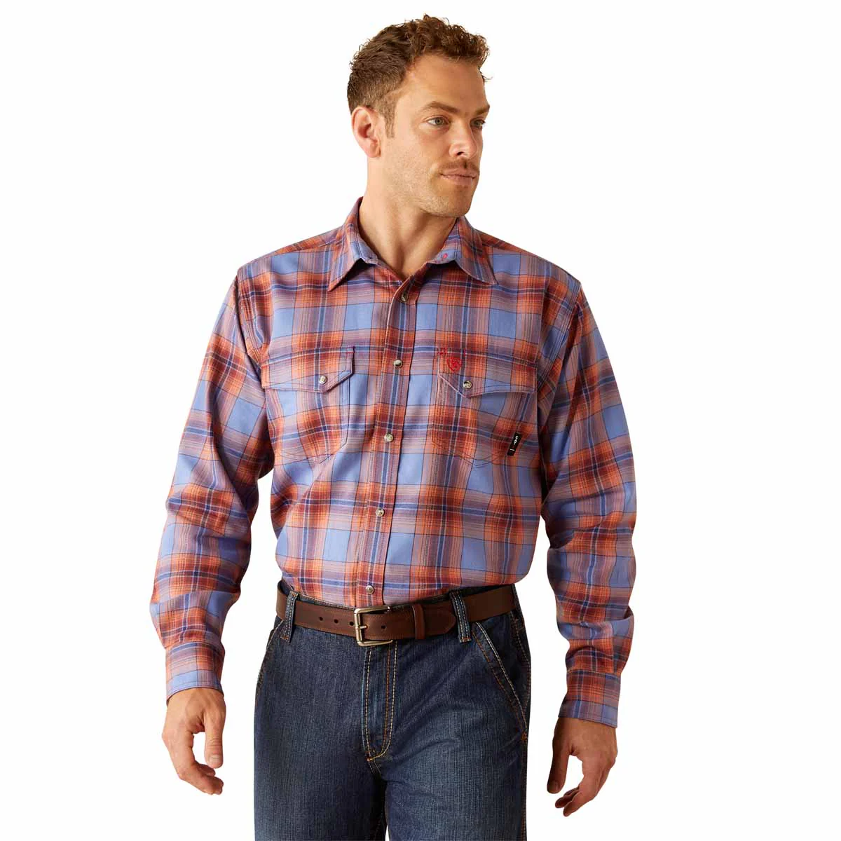 Ariat Men's FR Melrose Snap Work Shirt - Wedgewood
