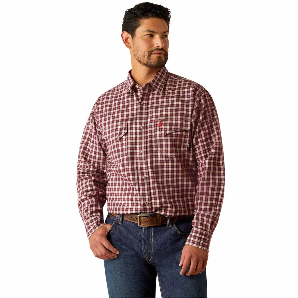 Ariat Men's FR Winch Snap Work Shirt - Malbec