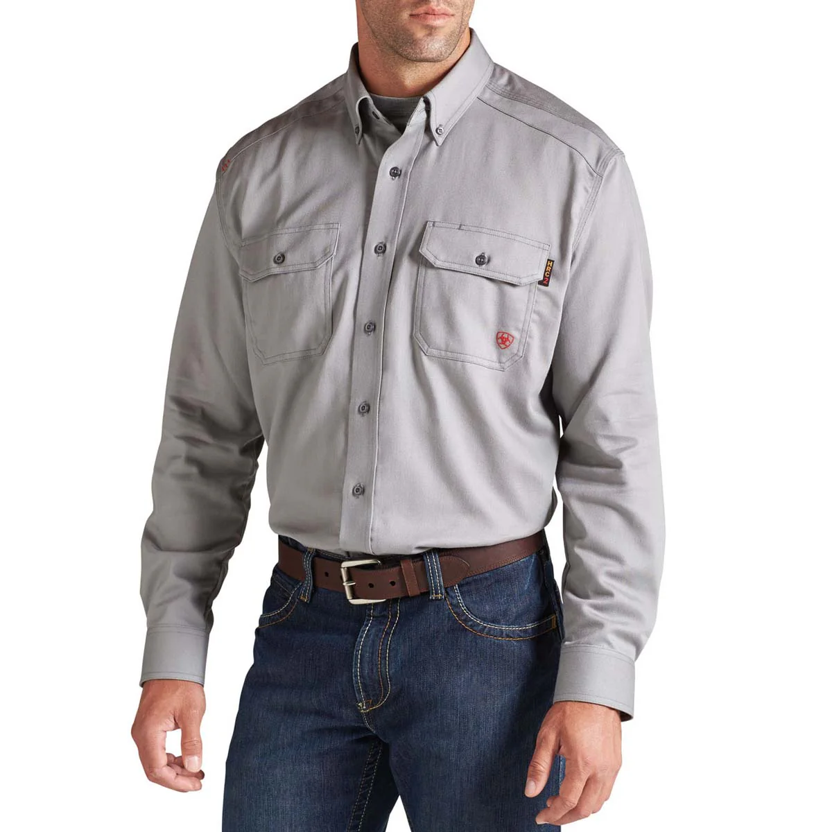Ariat Men's FR Work Shirt Silver