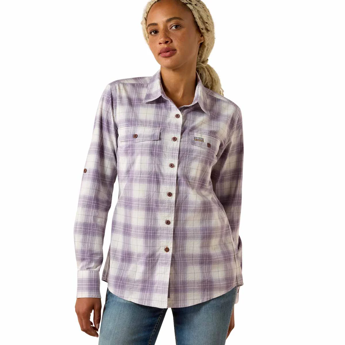 Ariat Women's Rebar Made Tough DuraStretch Work Shirt - Thistle