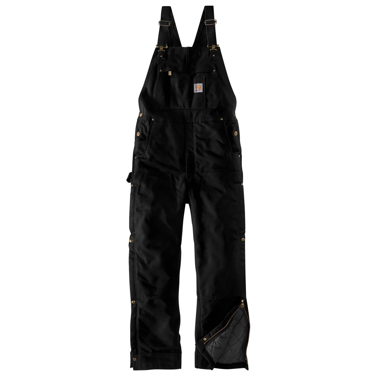 Carhartt Firm Duck Insulated Bib - Black - Image 2