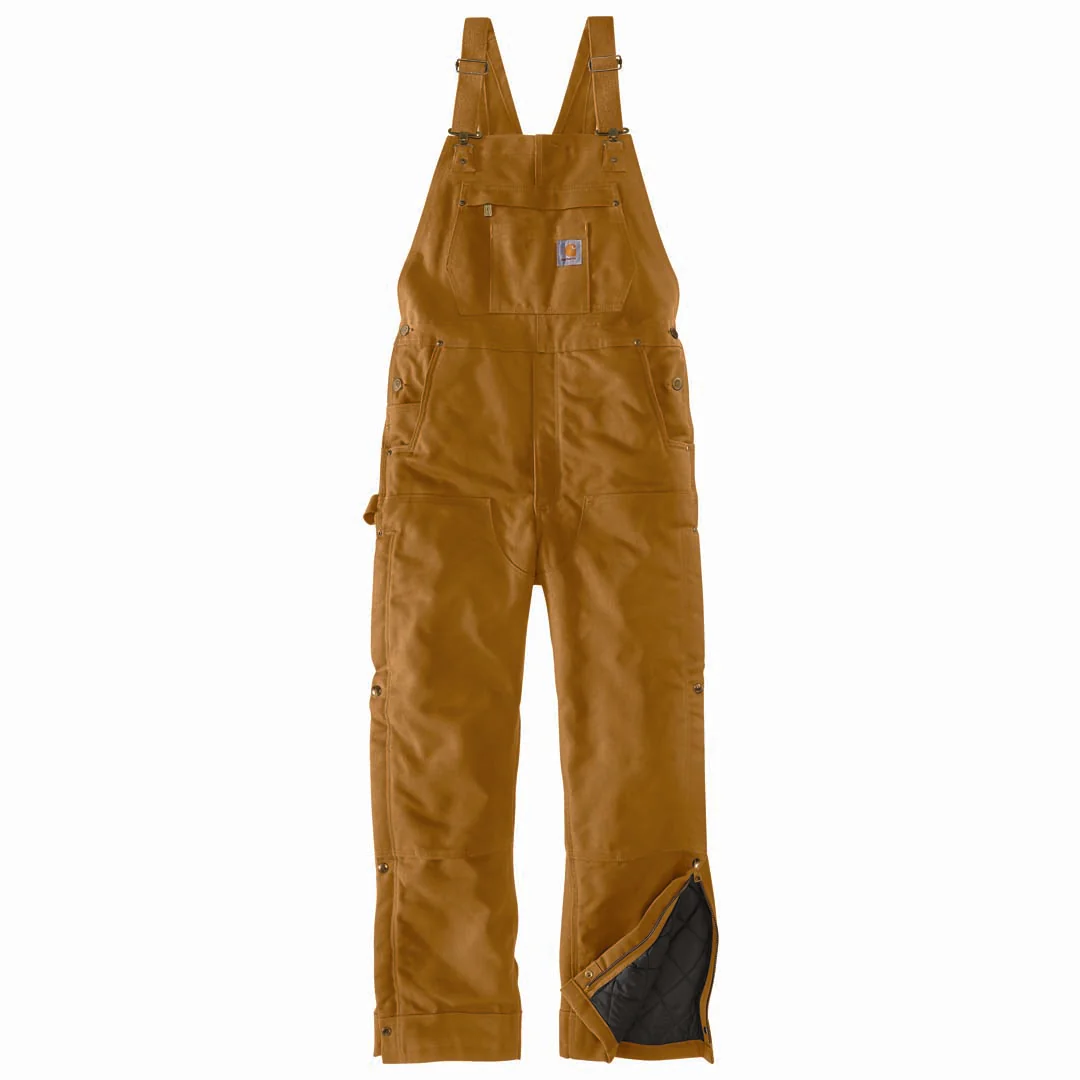 Carhartt Firm Duck Insulated Bib - Brown