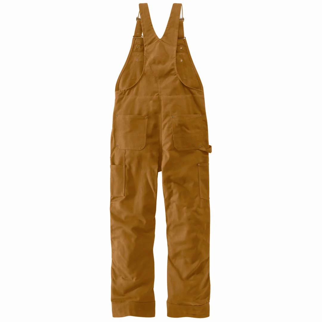 Carhartt Firm Duck Insulated Bib - Brown - Big - Image 2