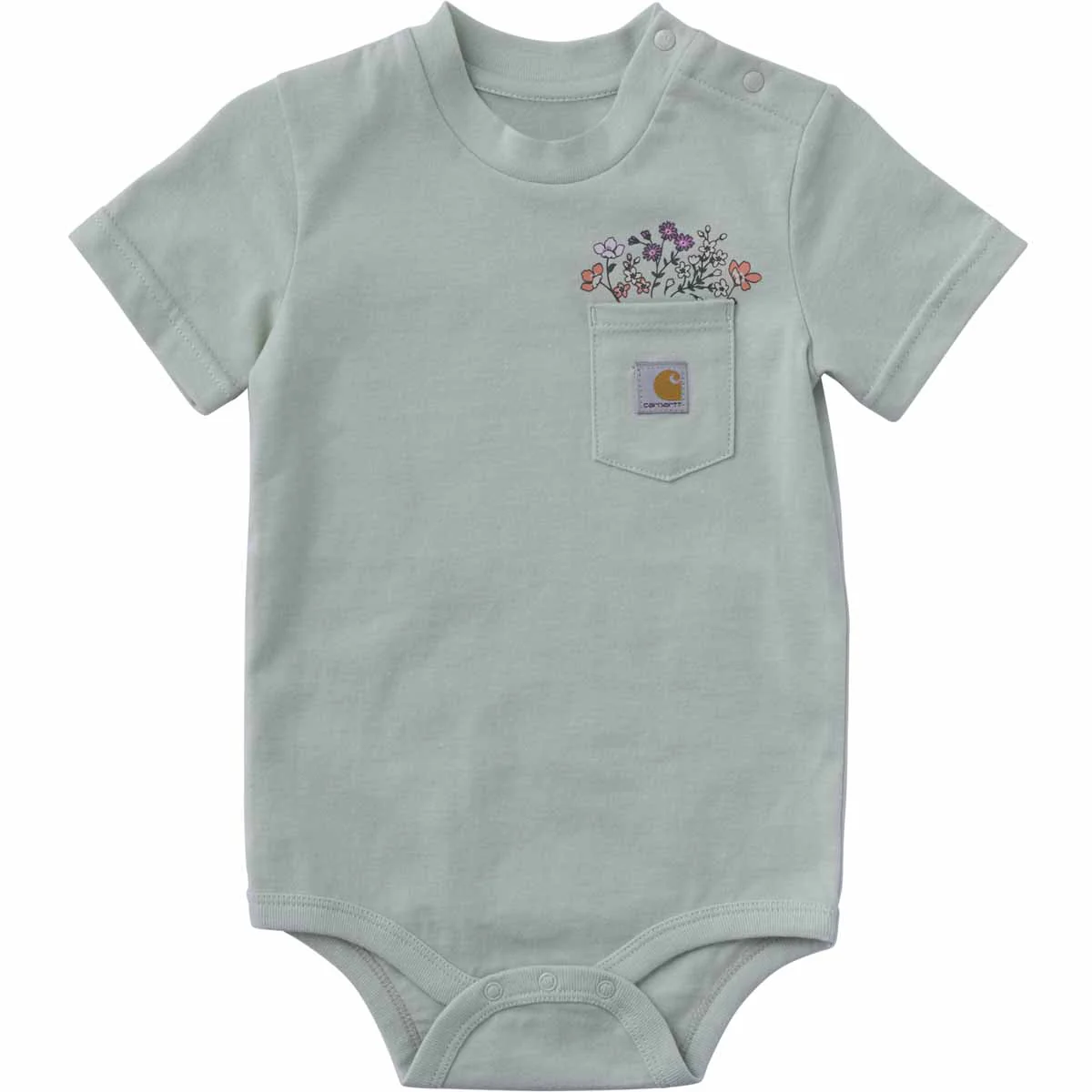 Carhartt Infant Girl's Short-Sleeve Garden Pocket Bodysuit - S26
