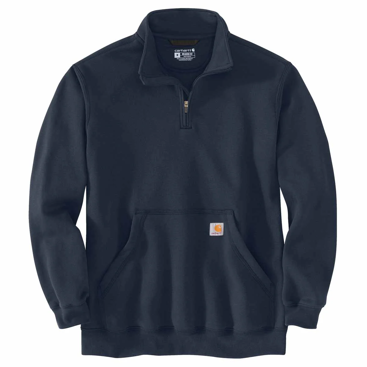 Carhartt Men's Loose Fit Midweight Quarter-Zip Mock-Neck Sweatshirt - Image 3