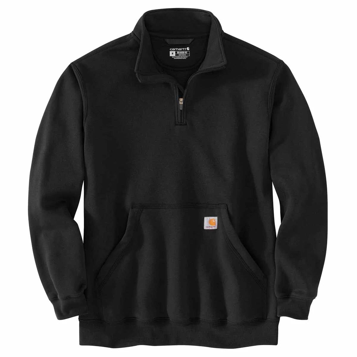 Carhartt Men's Loose Fit Midweight Quarter-Zip Mock-Neck Sweatshirt - Image 4
