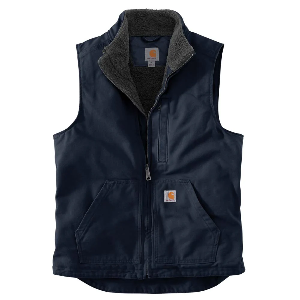 Carhartt Washed Duck Sherpa Lined Mockneck Vest - Image 2