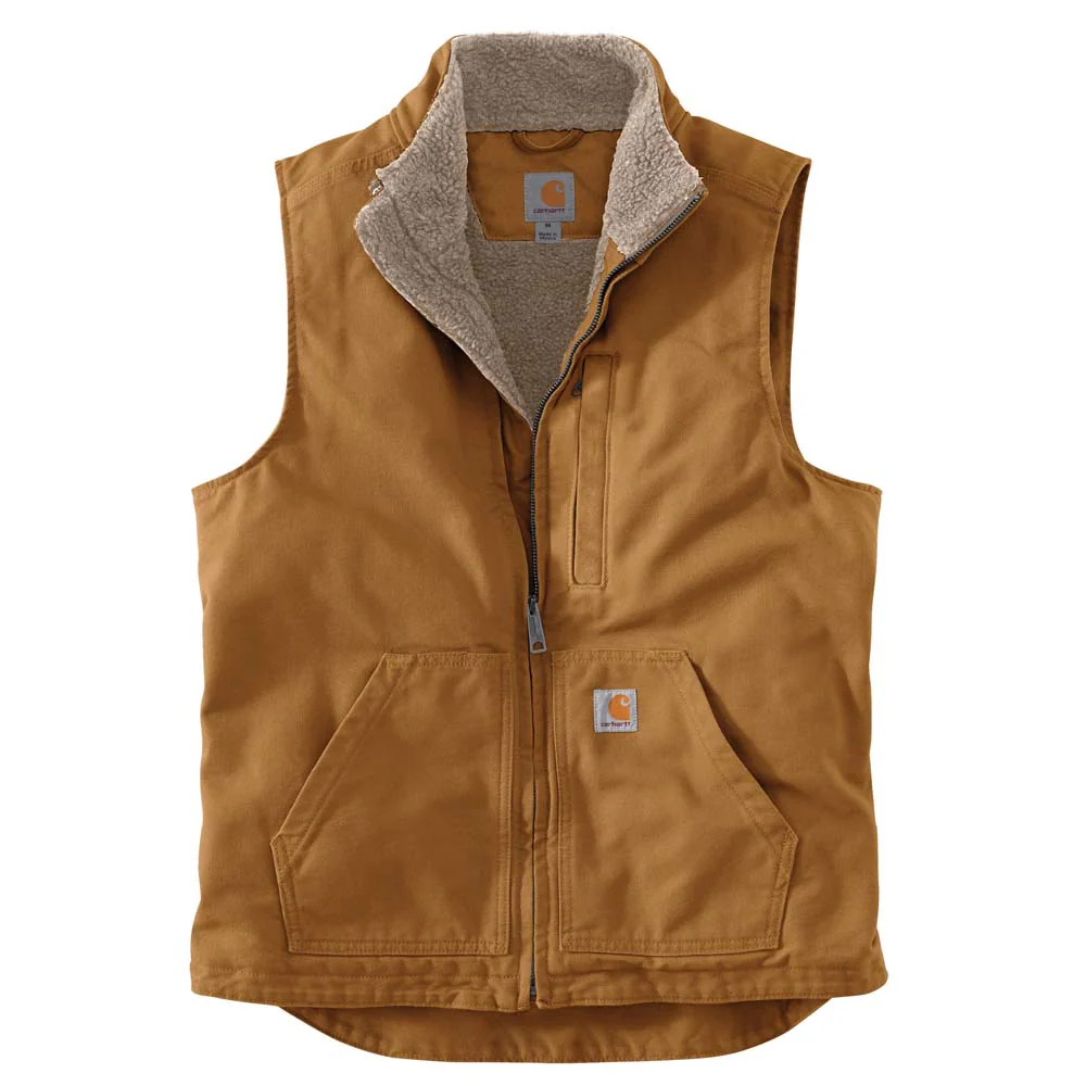 Carhartt Washed Duck Sherpa Lined Mockneck Vest - Image 4