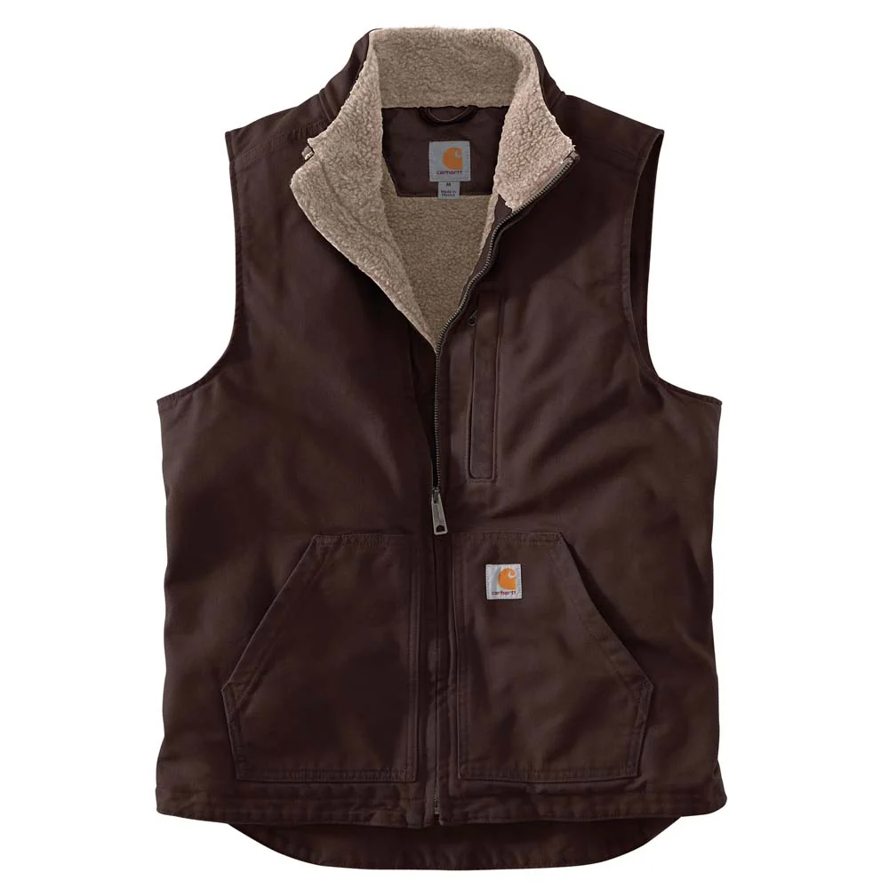 Carhartt Washed Duck Sherpa Lined Mockneck Vest - Image 5
