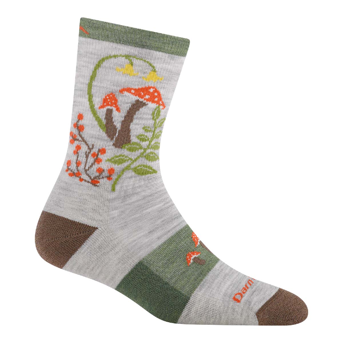 Darn Tough Women's Mellow Mushrooms Mirco Crew Lightweight with Cushion