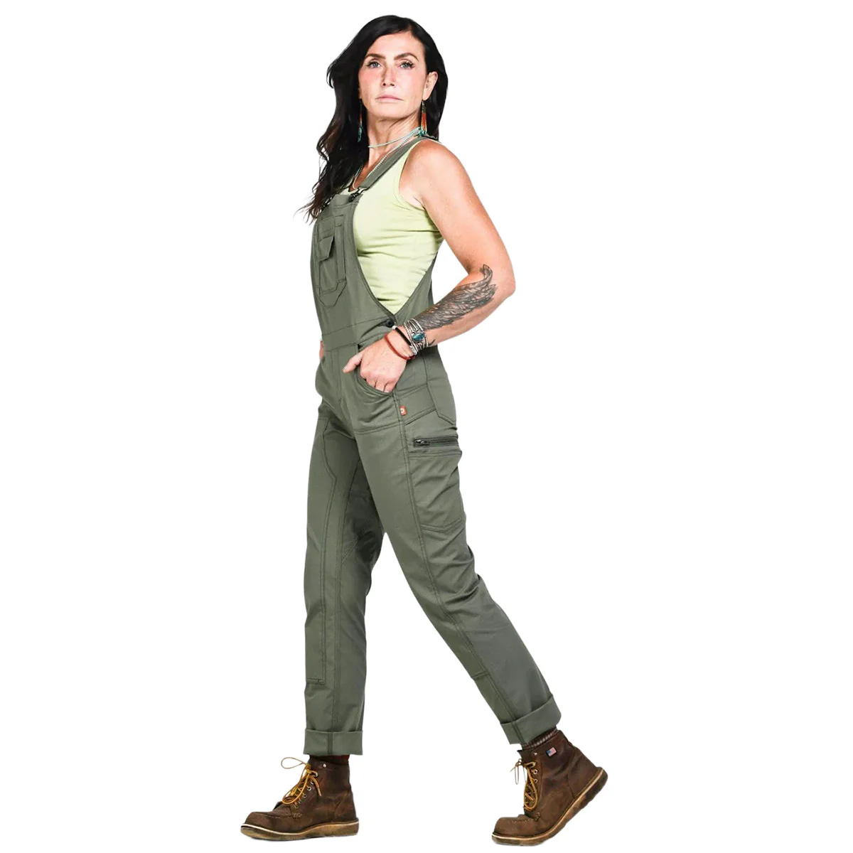 Dovetail Workwear Women's Freshley Overall - Lichen Green
