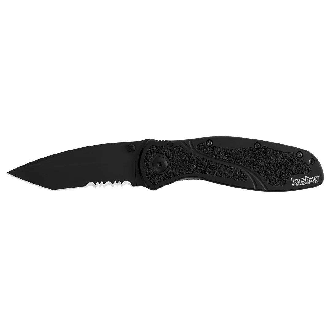Kershaw Blur Serrated Knife - Black