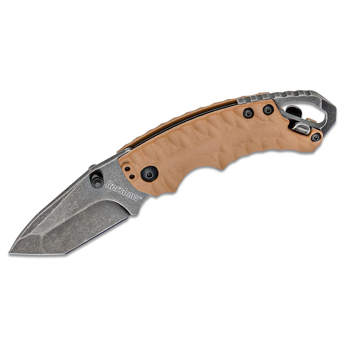Kershaw Shuffle II Tanto, Tan, and Blackwash