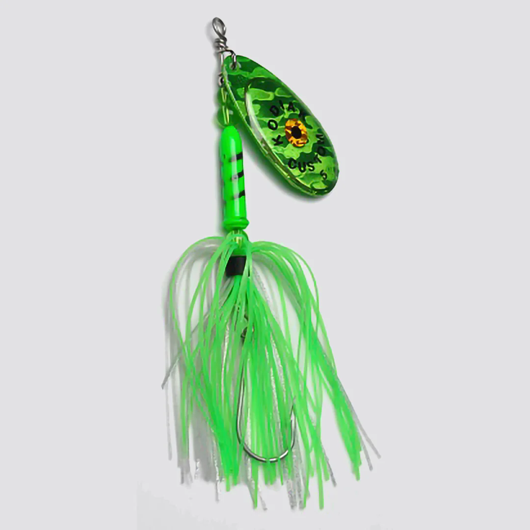 Kodiak Custom Silicone Skirt Spinner #5 3/4oz Green