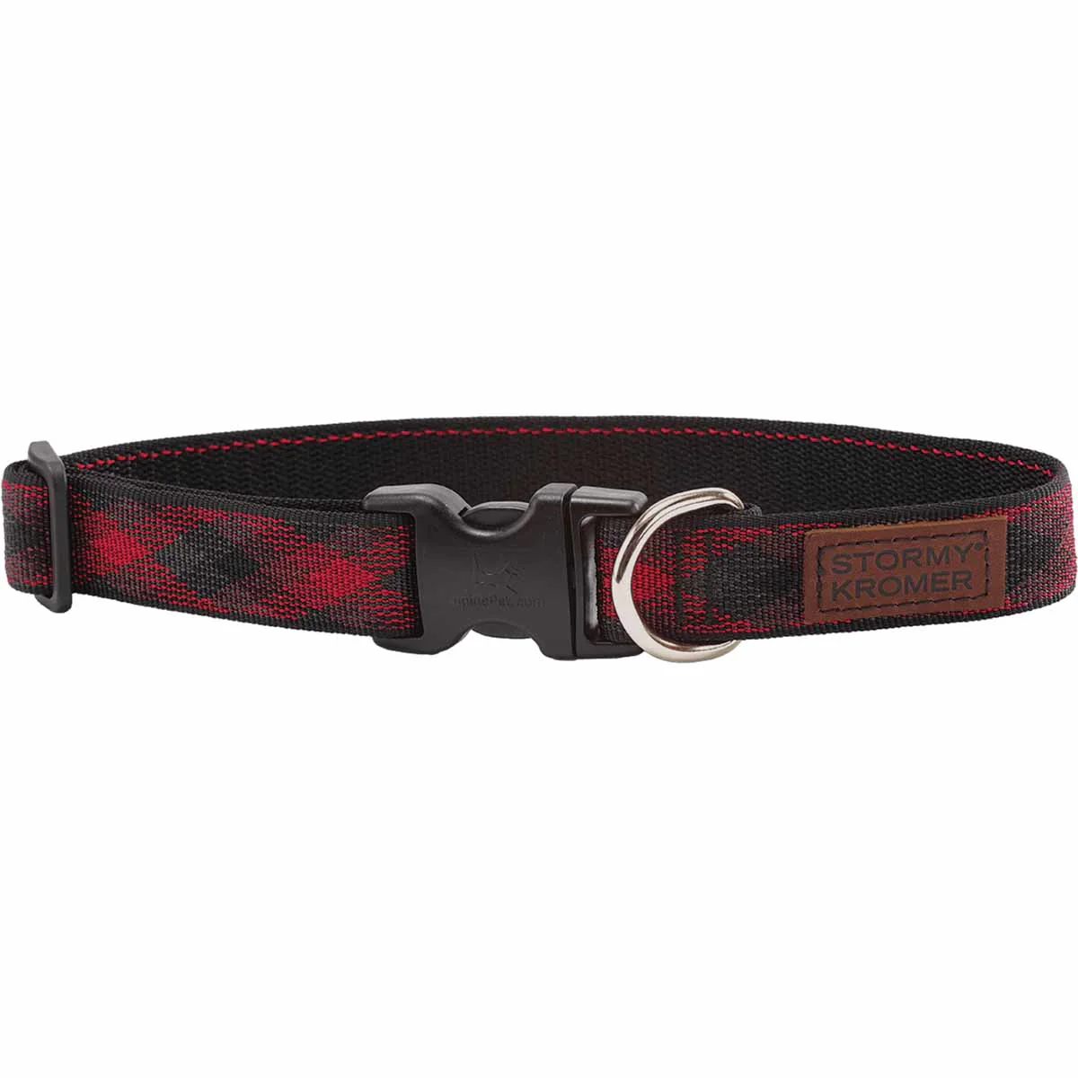 Nylon Collar-Red/Blk Plaid