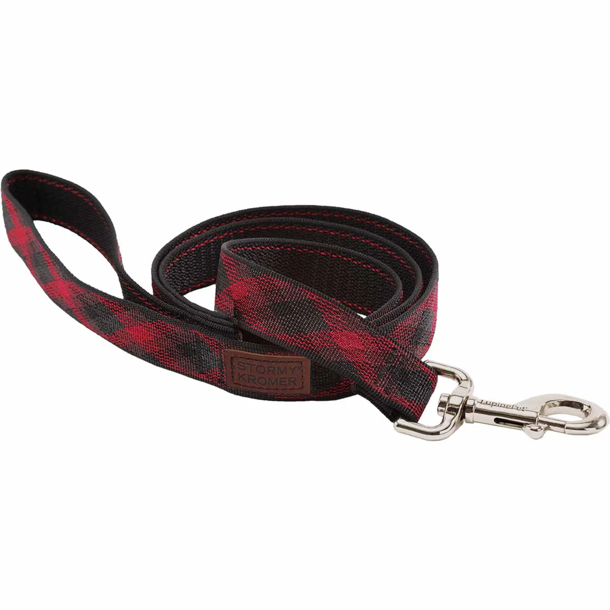 Nylon Leash-6'-Red/Blk Plaid