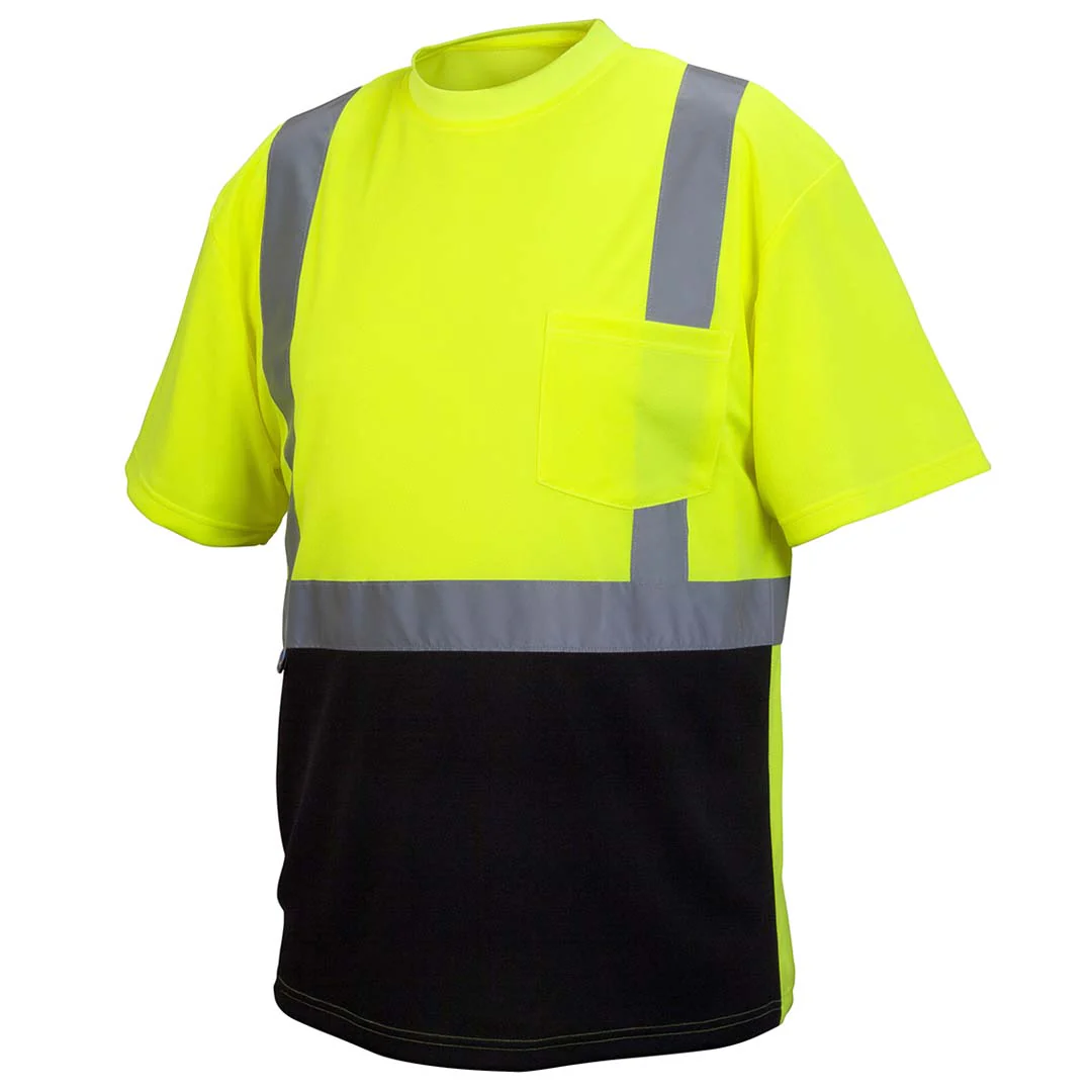 Pyramex Hi-Vis Short Sleeve T-Shirt w/Black Bottom