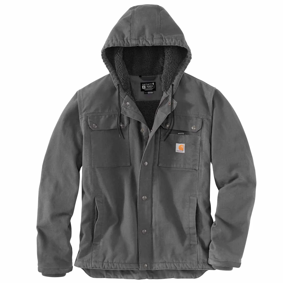 Relaxed Fit Washed Duck Sherpa-Lined Utility Jacket B&T - Image 3