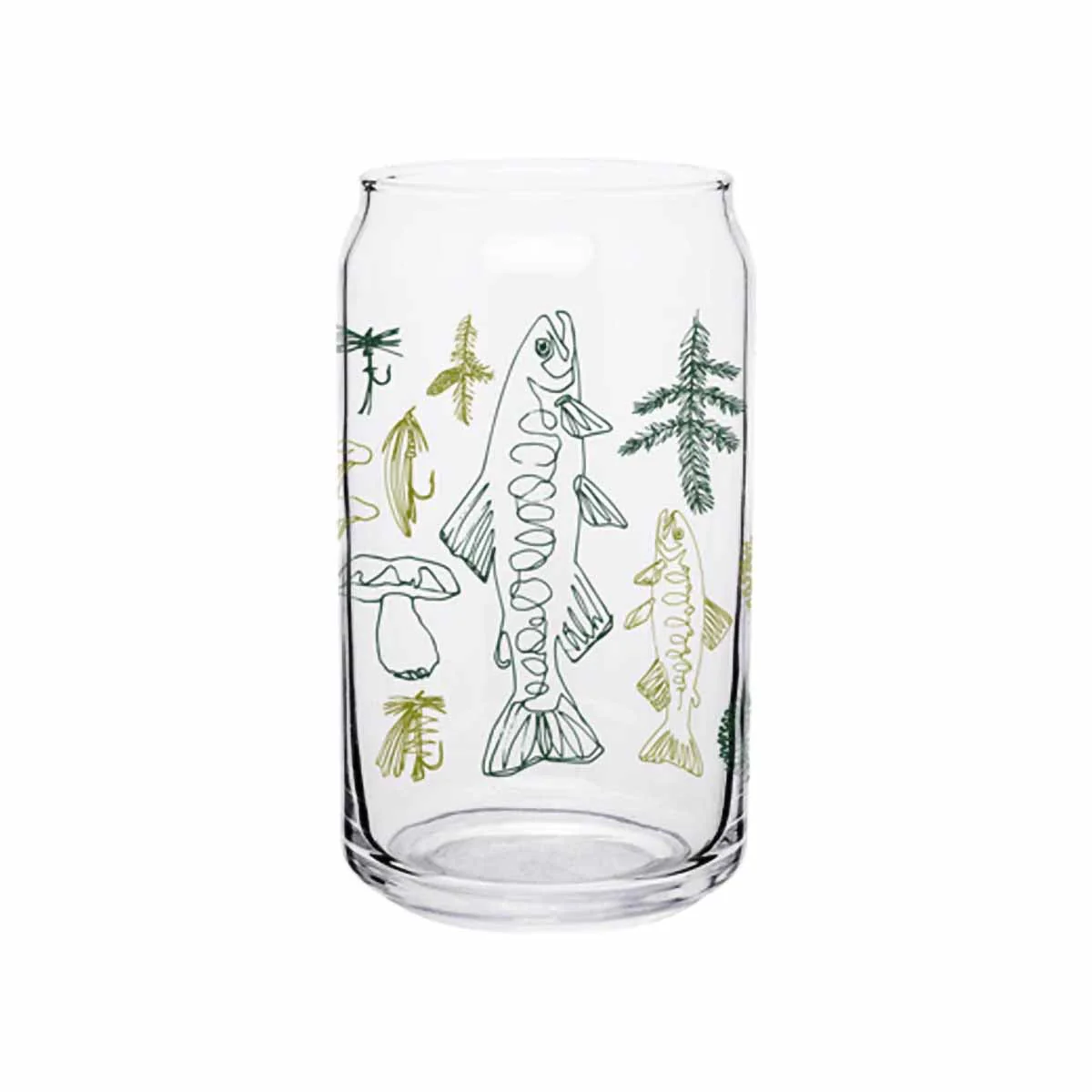 Rep Your Water Spring Forest Beer Can Glass