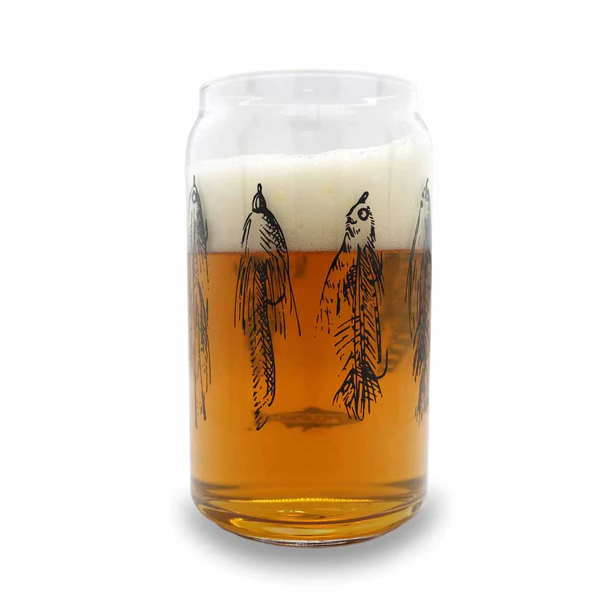 Rep Your Water Streamers Beer Can Glass