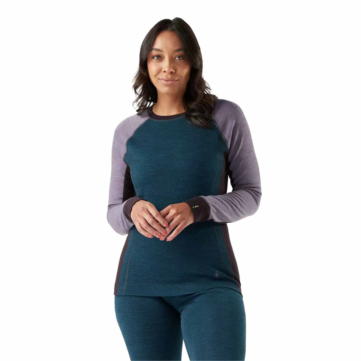 Smartwool Women's Classic Thermal Merino Base Layer Colorblock Crew
