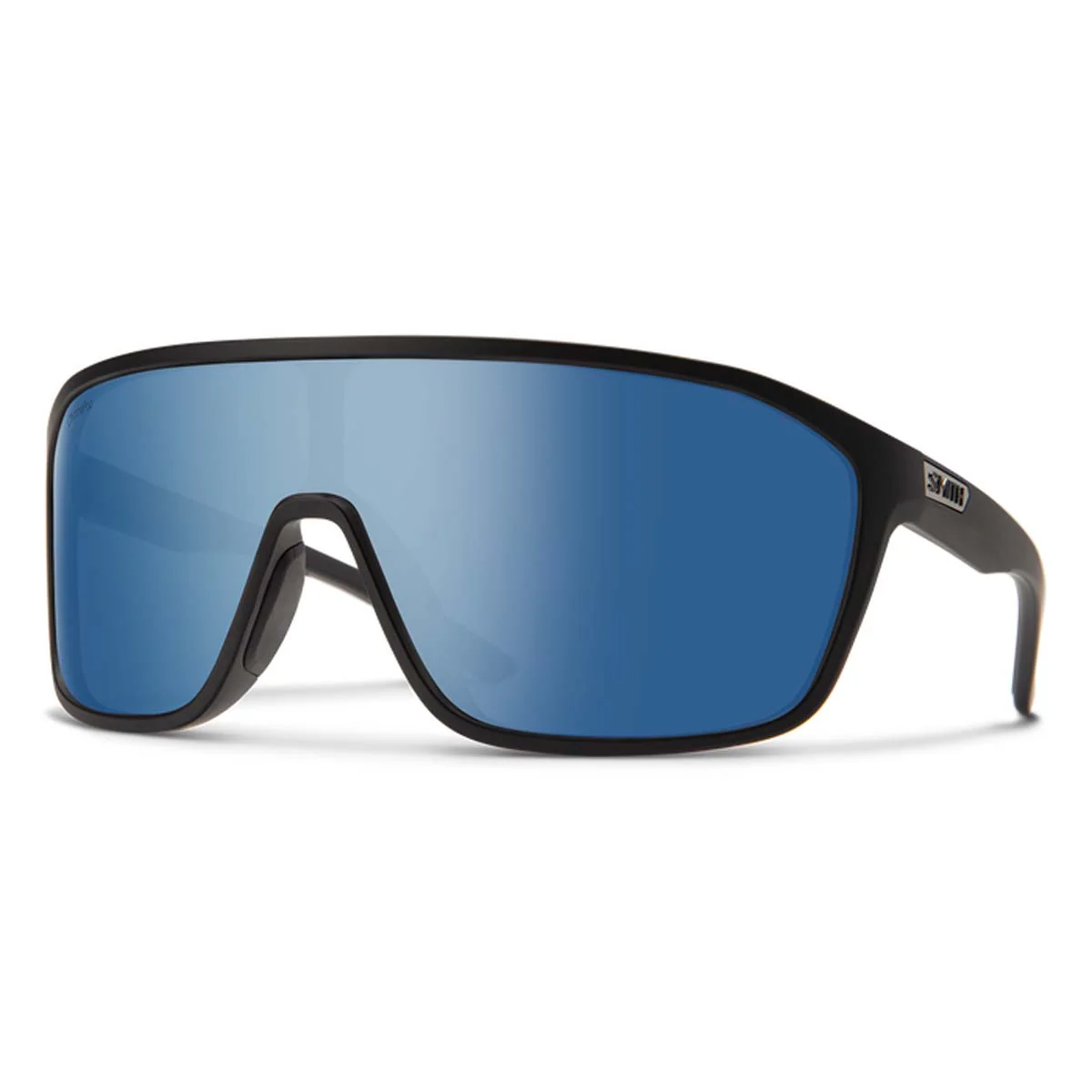 Smith Boomtown - Matte Black/ChromaPop Polarized Blue Mirror