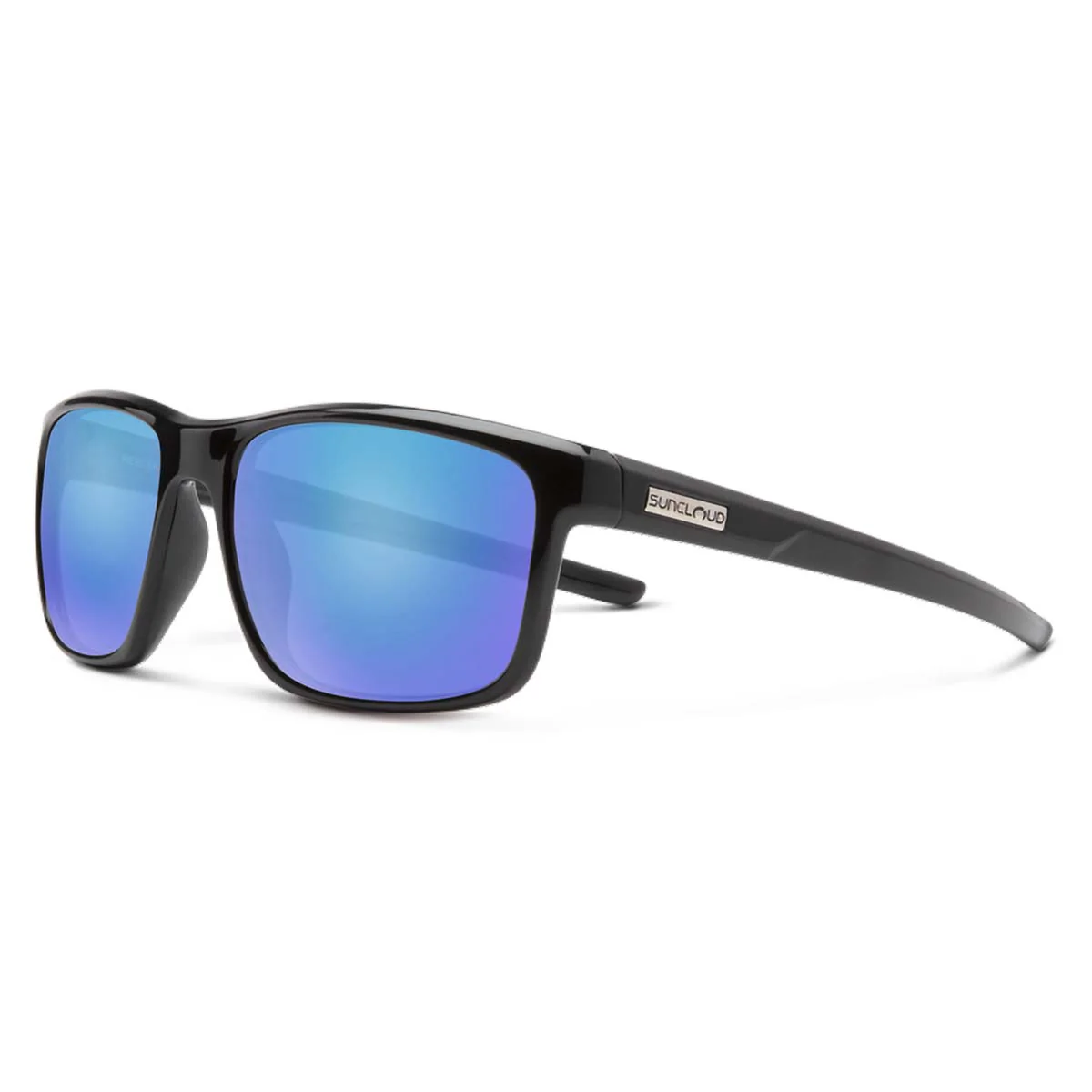 Suncloud Respek Sunglasses Black/Blue Mirror