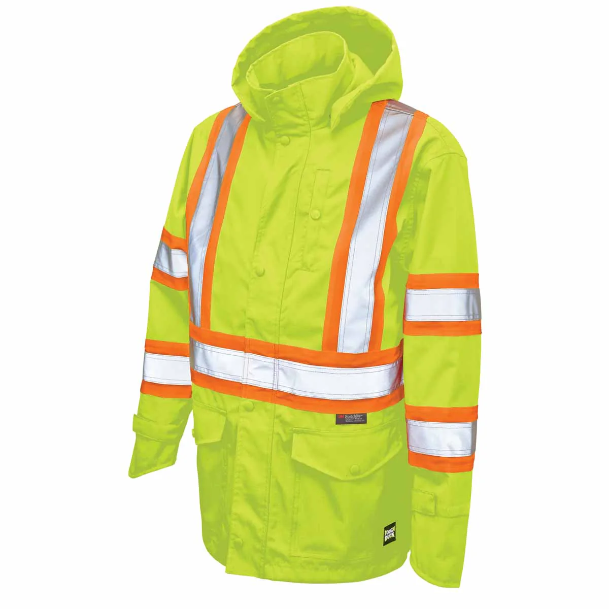 Tough Duck Hi-Vis Safety Rain Jacket