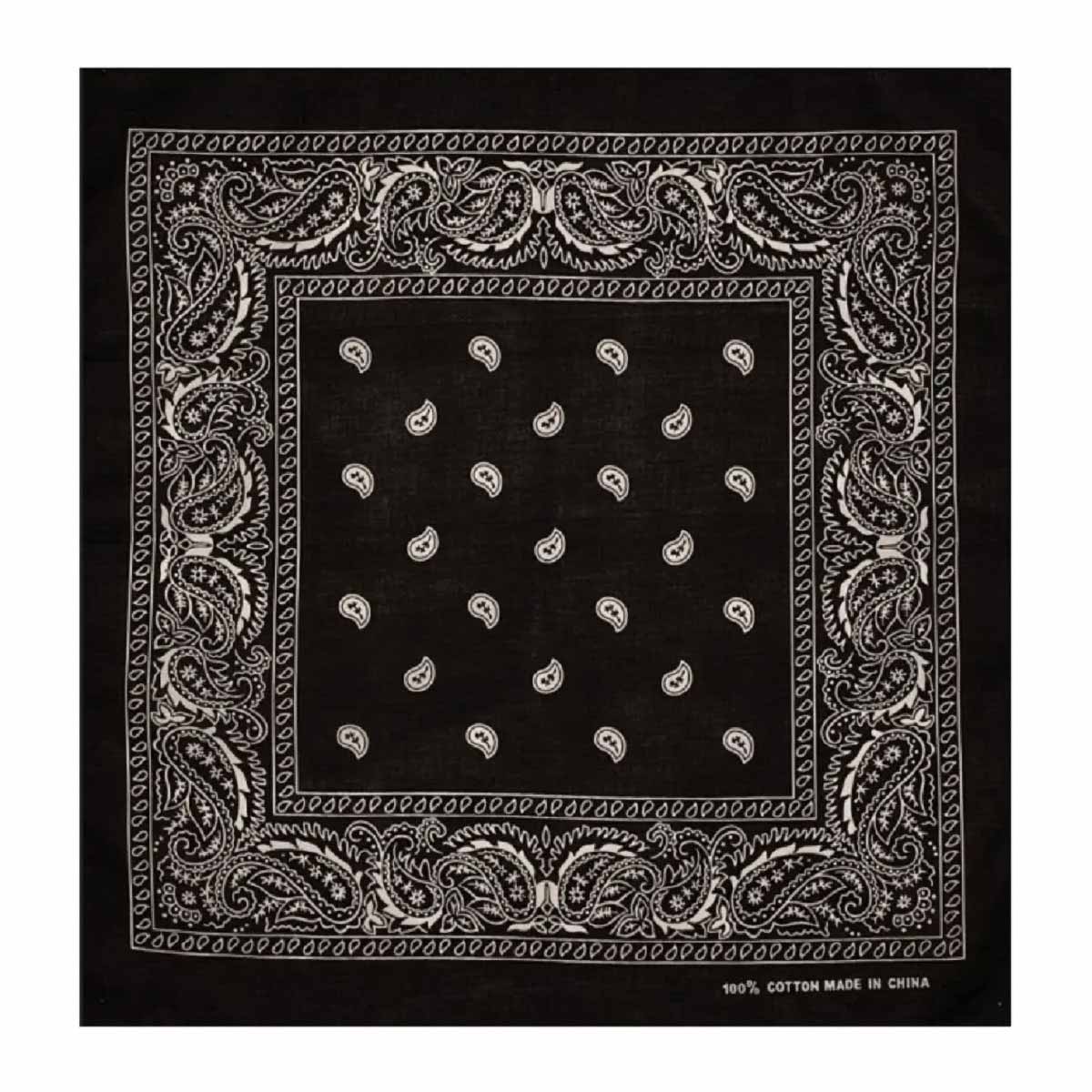 True Wear Paisley Bandana - Black