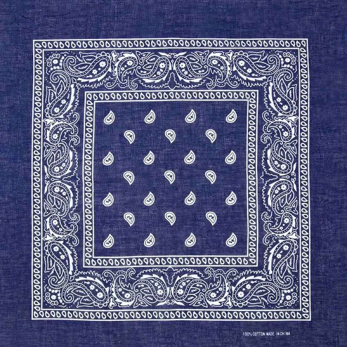 True Wear Paisley Bandana - Navy