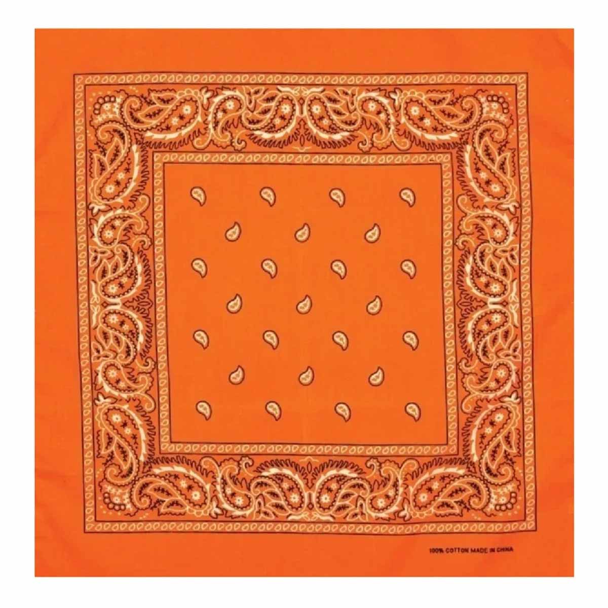 True Wear Paisley Bandana - Orange