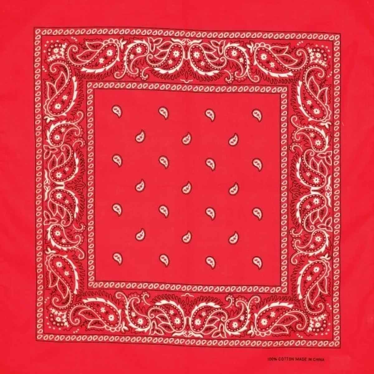 True Wear Paisley Bandana - Red
