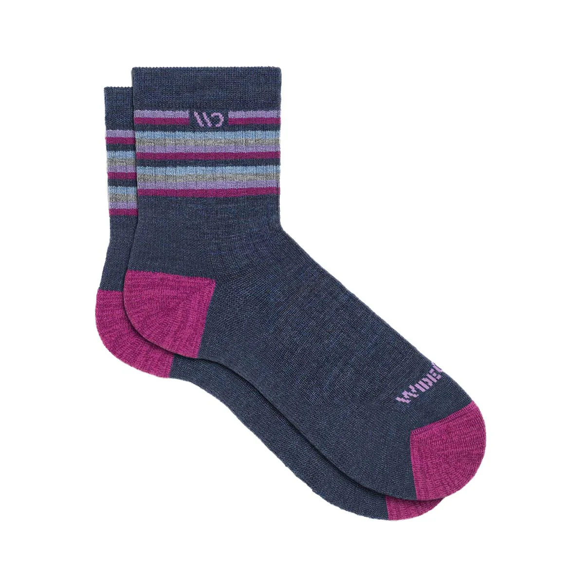 Wide Open Women’s Multi Stripe Cushioned Micro Crew Socks - Image 3