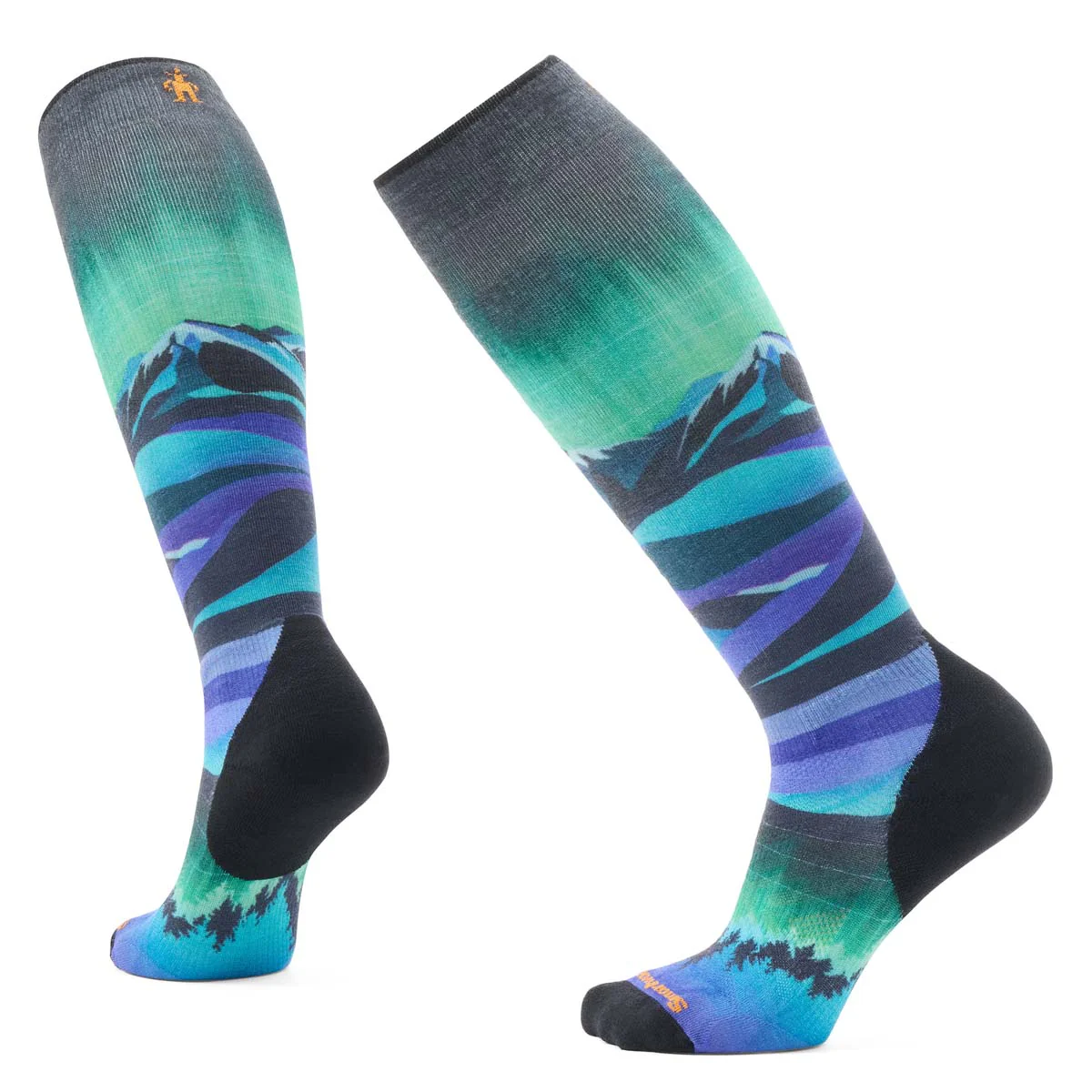 Women's Women's Ski Compression Print Over The Calf Socks - Targeted Cushion